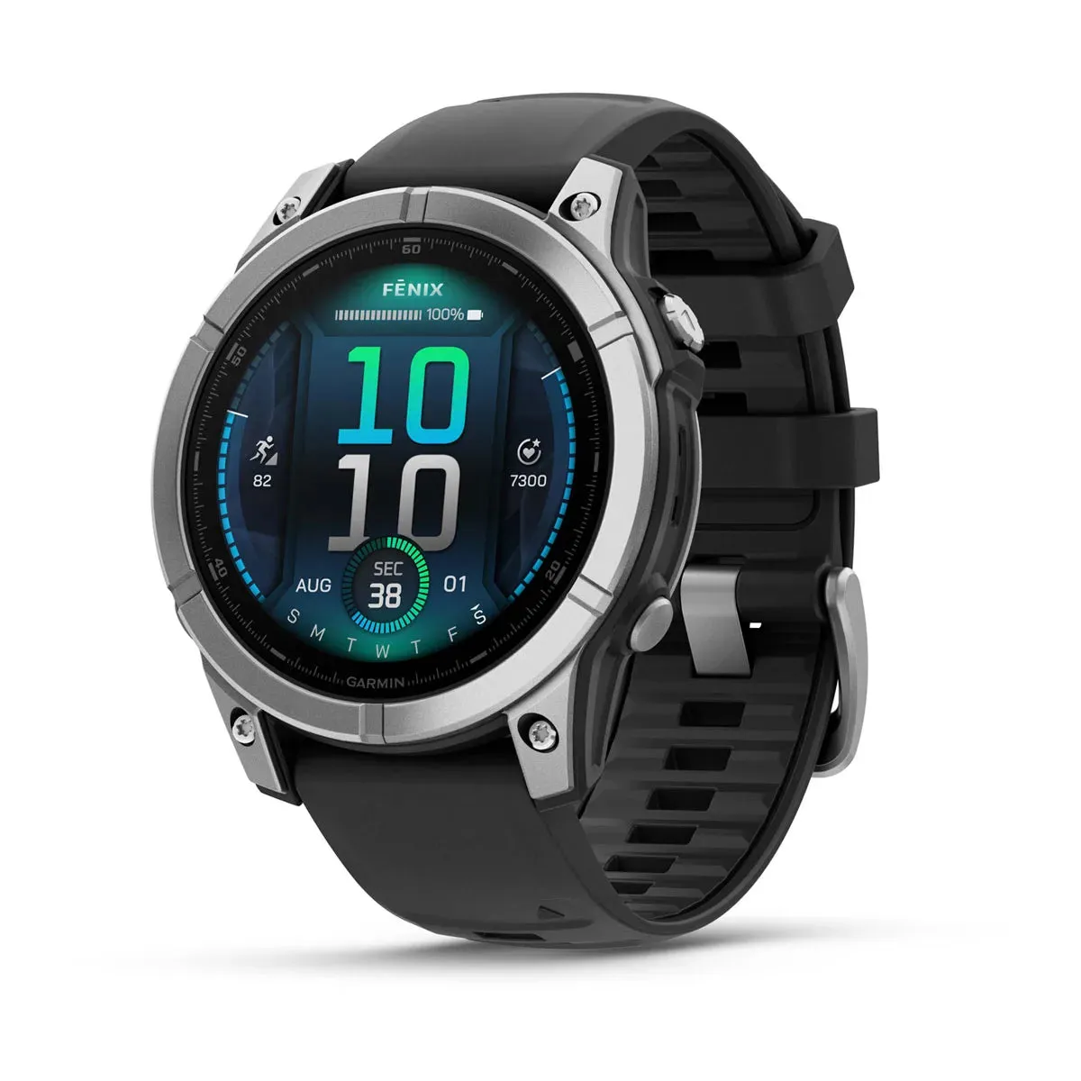 * Fenix E, Amoled Stainless Steel With Black Silicone Band
