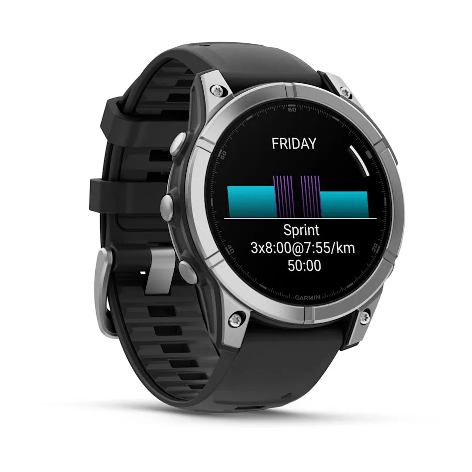 * Fenix E, Amoled Stainless Steel With Black Silicone Band