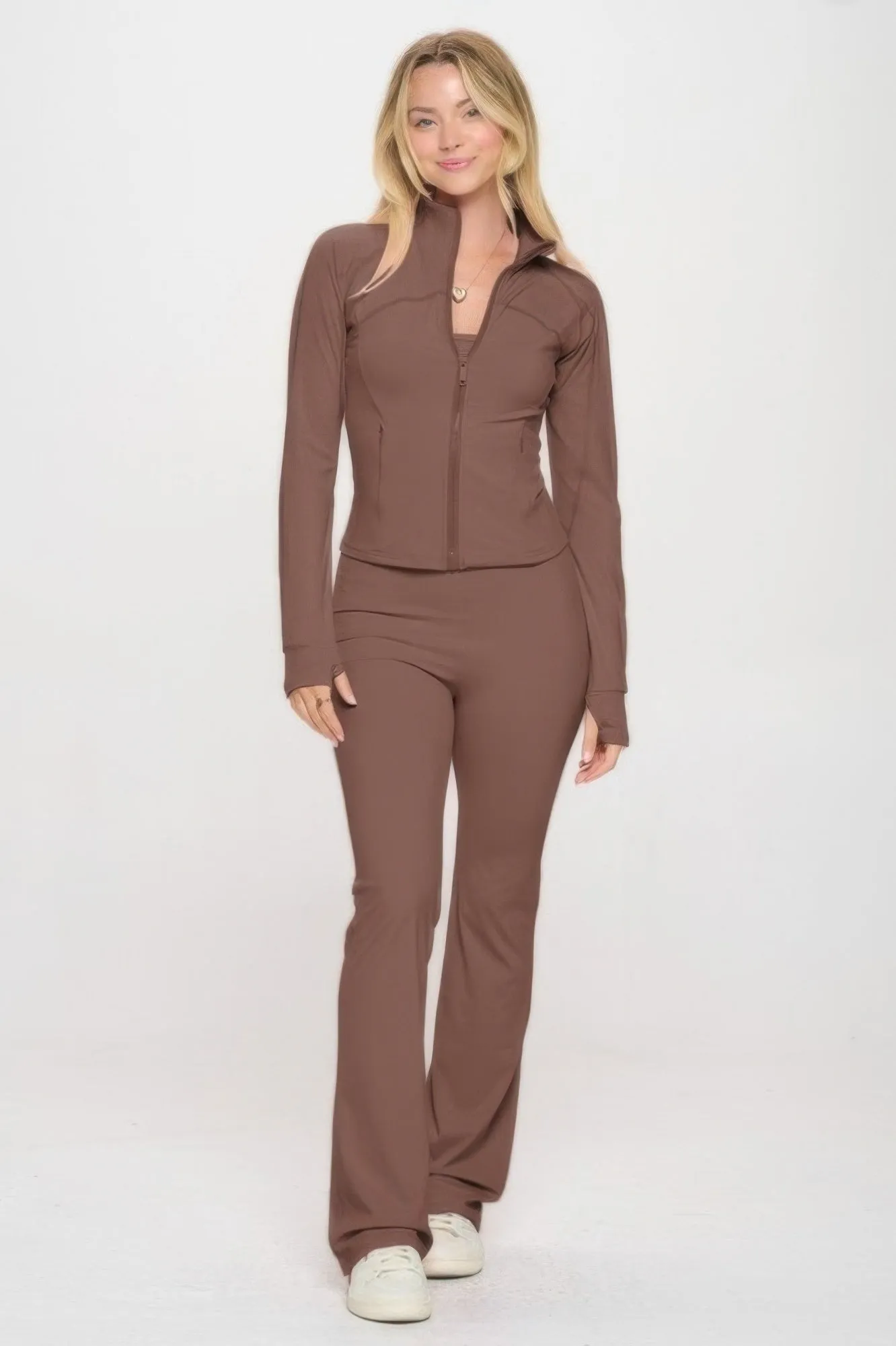 ⭐⭐⭐⭐⭐    Yoga <1>"Women Premium Clothing /Yoga Jacket & Jumpsuit Set"<1/>