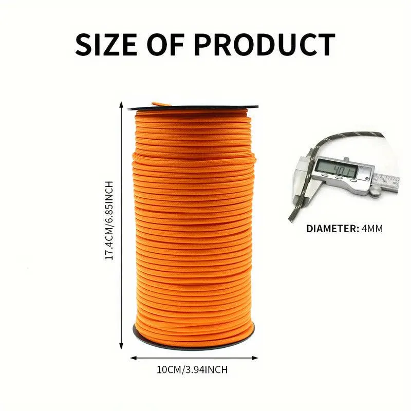 100m Paracord Outdoor Camping Rope Braided