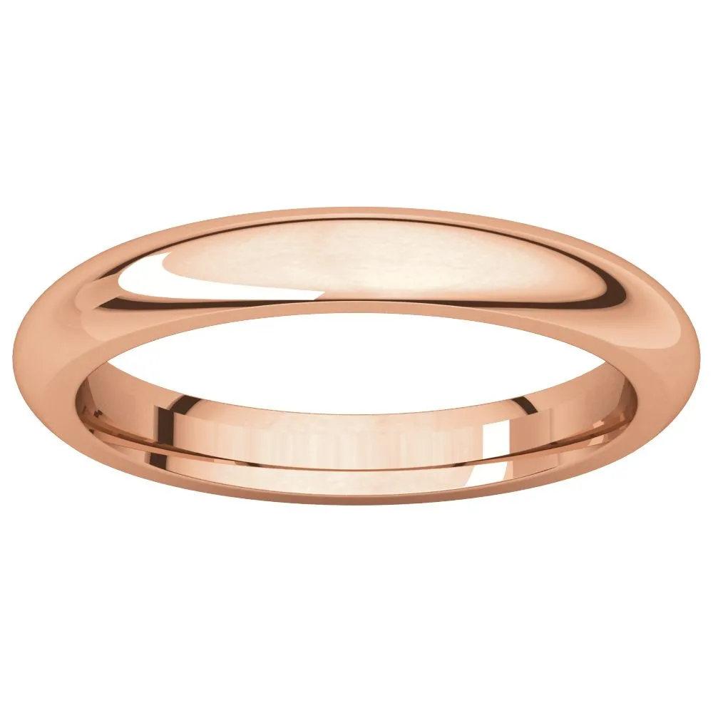 10k Rose Gold 5mm Comfort Fit Band, Size 10