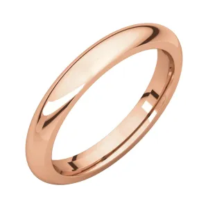 10k Rose Gold 5mm Comfort Fit Band, Size 10