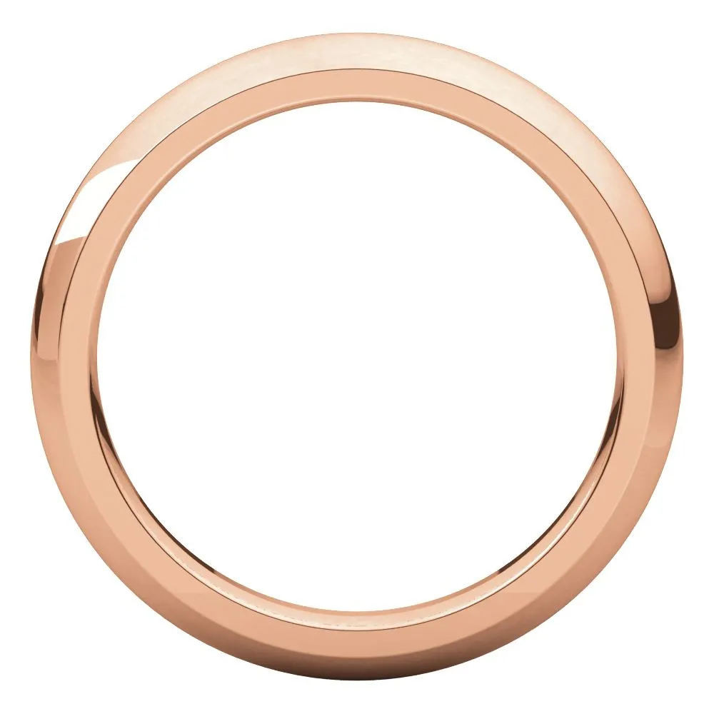 10k Rose Gold 5mm Comfort Fit Band, Size 10