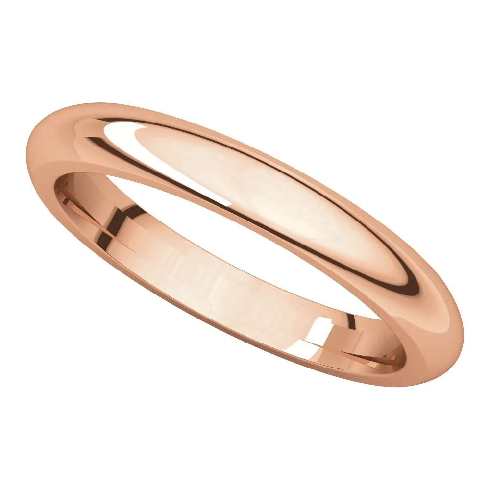 10k Rose Gold 5mm Comfort Fit Band, Size 10