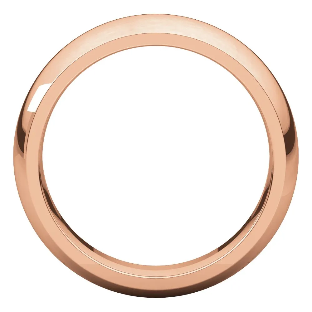 10k Rose Gold 6mm Comfort Fit Band, Size 10