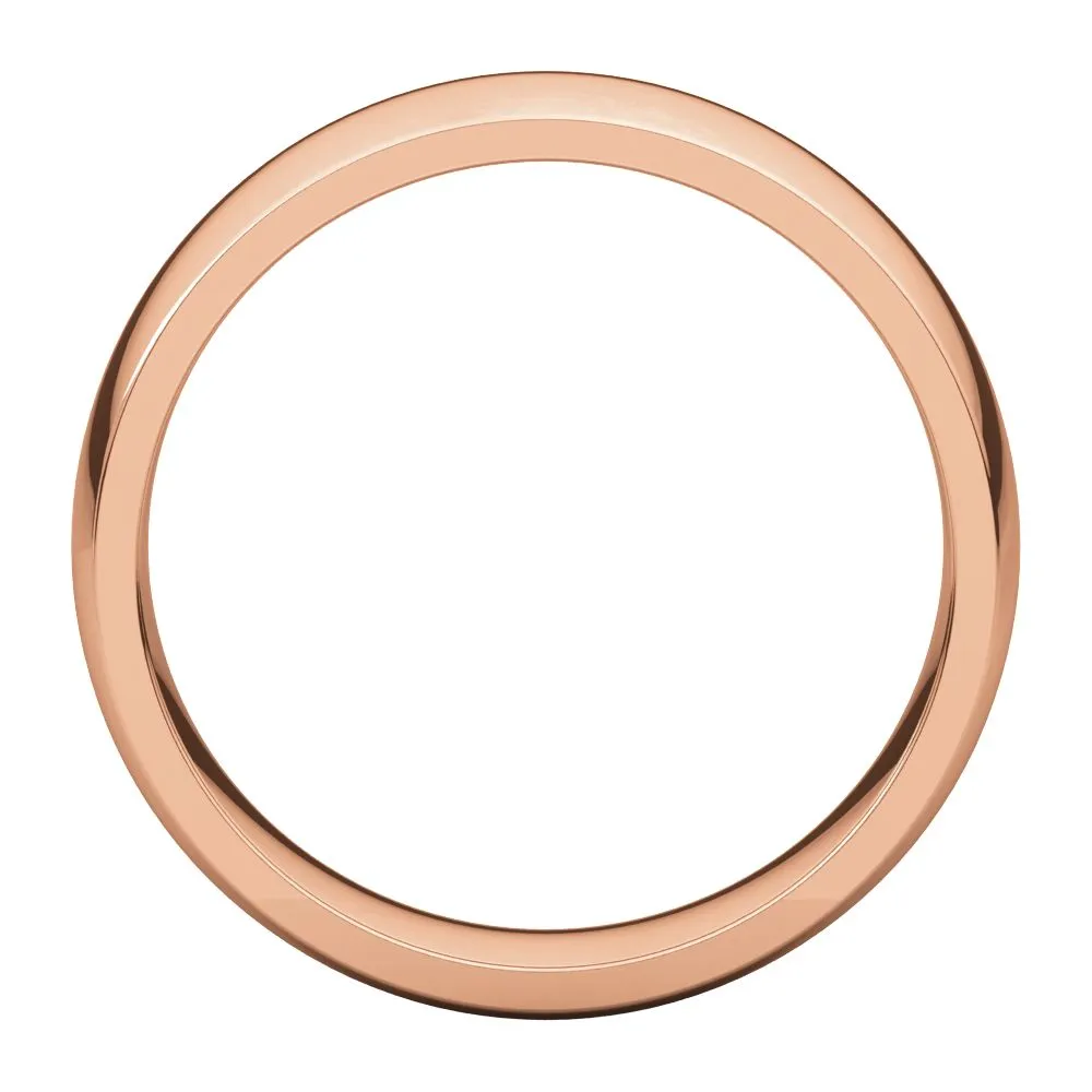 10k Rose Gold 6mm Light Comfort Fit Band, Size 12