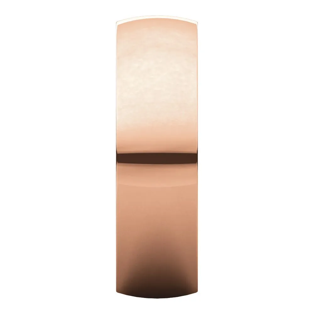 10k Rose Gold 6mm Light Comfort Fit Band, Size 12