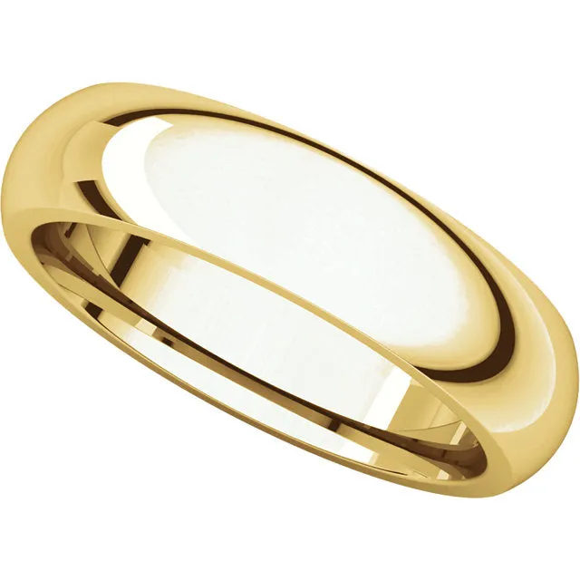 10k Yellow Gold 5mm Comfort Fit Band, Size 8