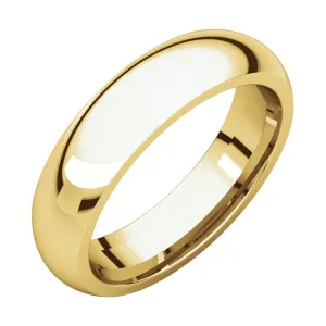 10k Yellow Gold 5mm Comfort Fit Band, Size 8