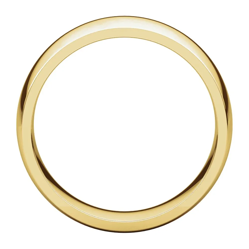 10k Yellow Gold 7mm Light Comfort Fit Band, Size 12