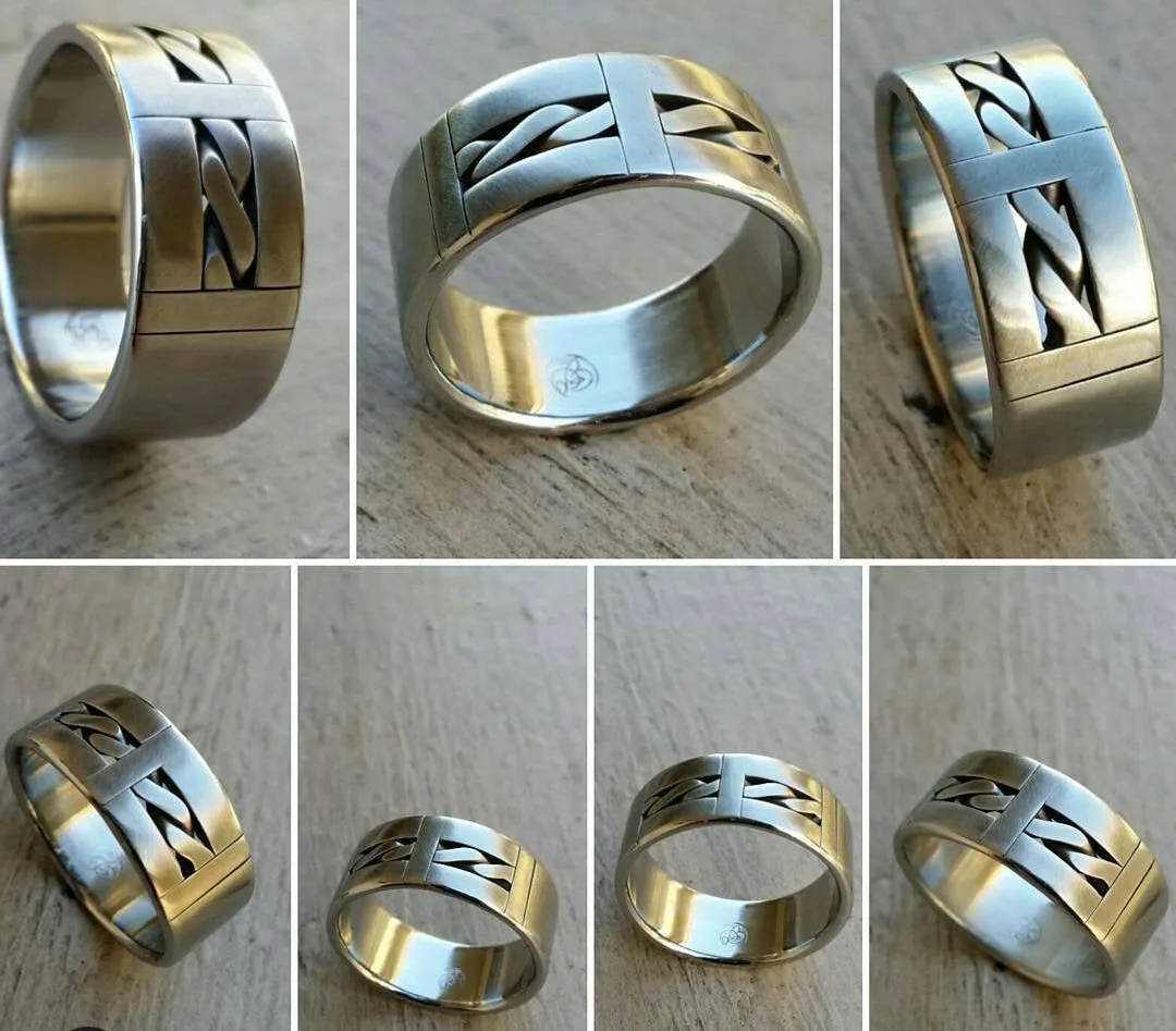 12 "PANG" handmade stainless steel ring (not casted) celtic ring mens rings wedding band