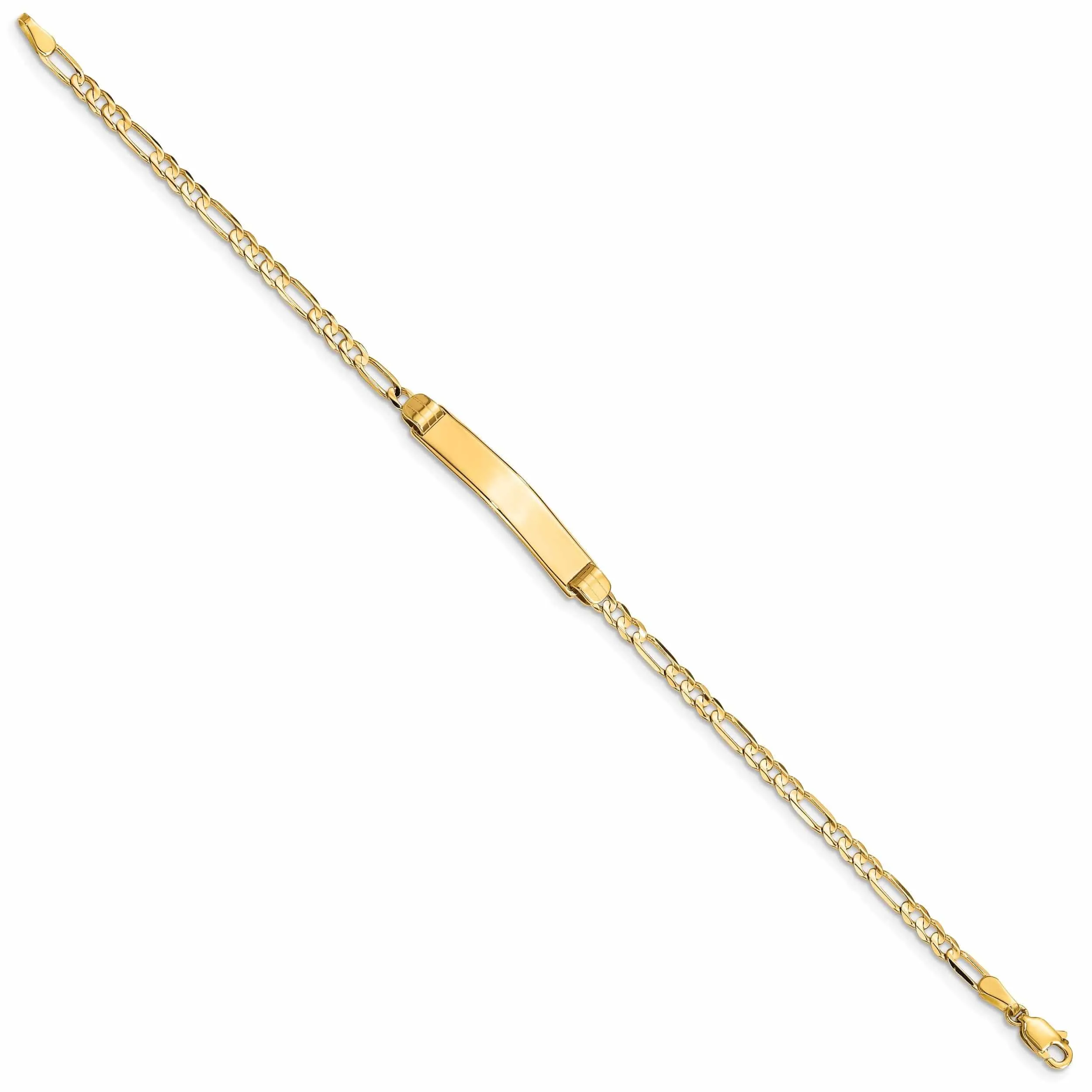14k Gold Figaro ID Bracelet
