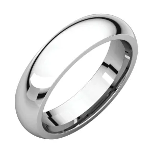 14k White Gold 5mm Comfort Fit Band, Size 6.5