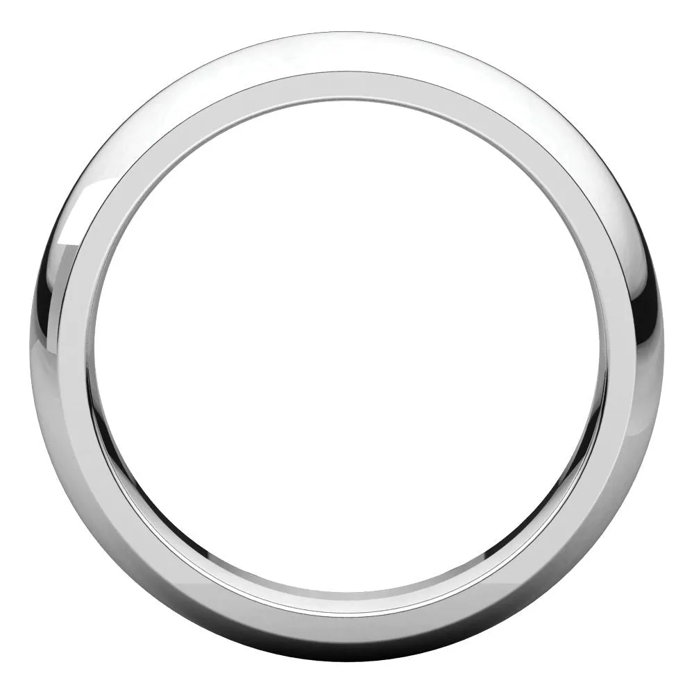 14k White Gold 5mm Comfort Fit Band, Size 6.5