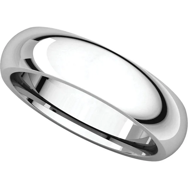 14k White Gold 5mm Comfort Fit Band, Size 6.5
