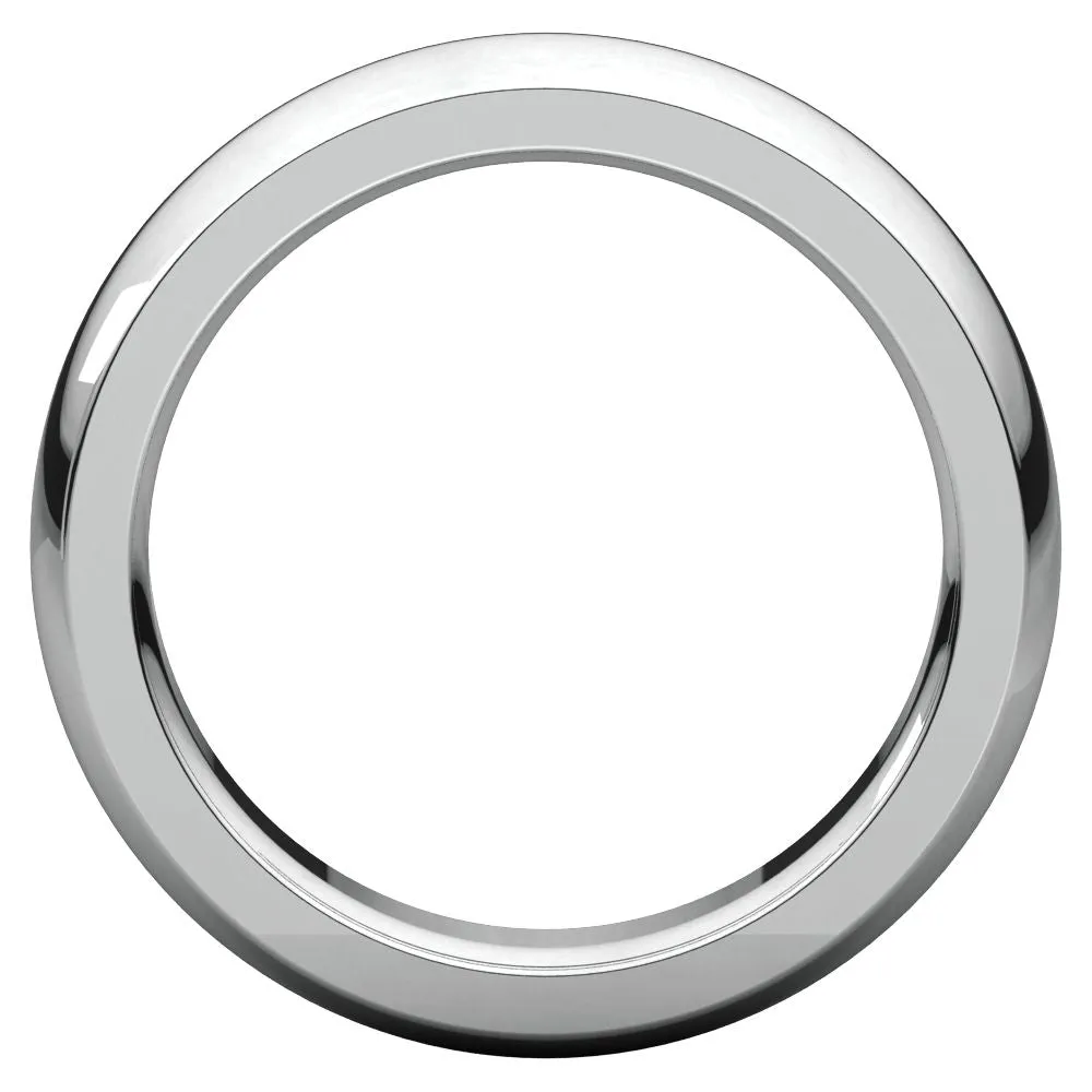 14k White Gold 5mm Heavy Comfort Fit Band, Size 10