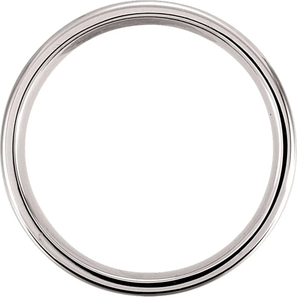 14k White Gold 6mm Comfort fit Fancy Band Size 11