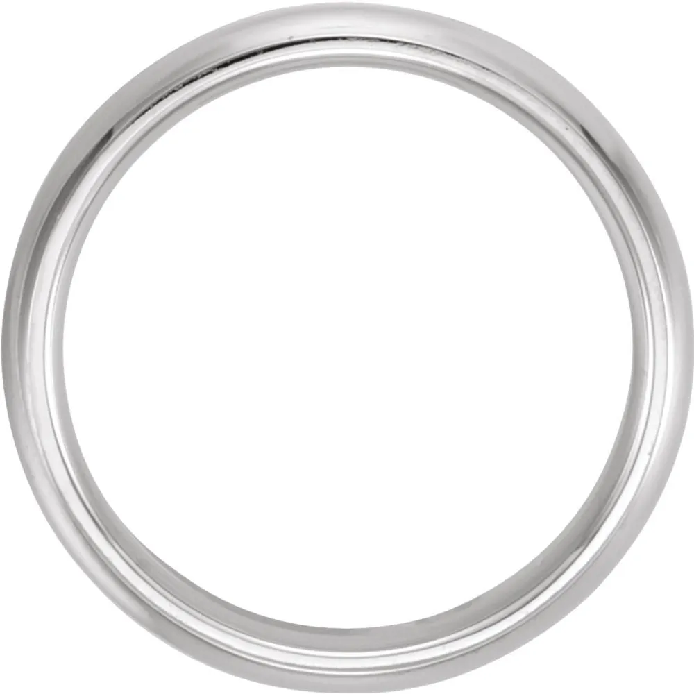 14k White Gold 6mm Comfort Fit Milgrain Band Size 10