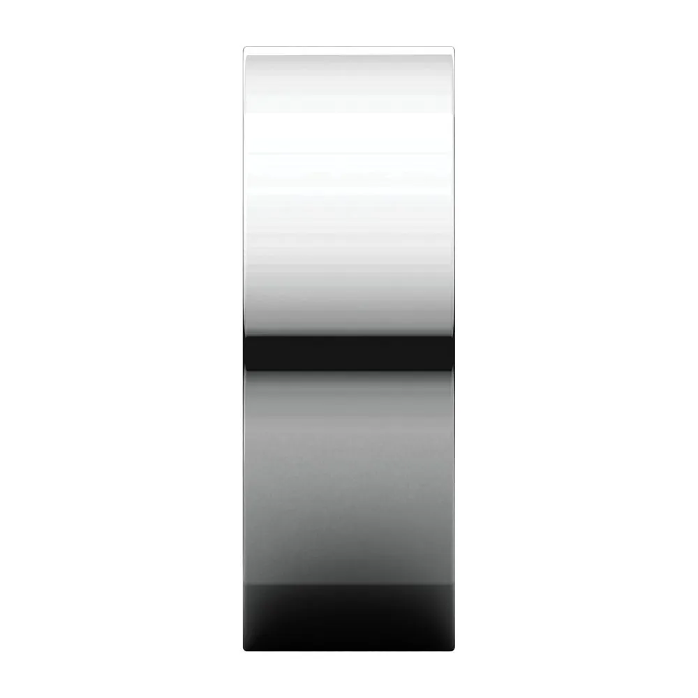 14k White Gold 7mm Square Comfort Fit Band, Size 11