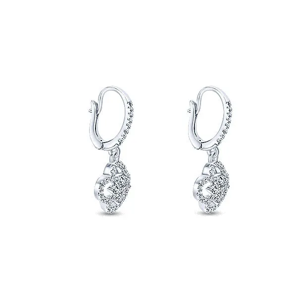 14k White Gold Lusso Diamond Drop