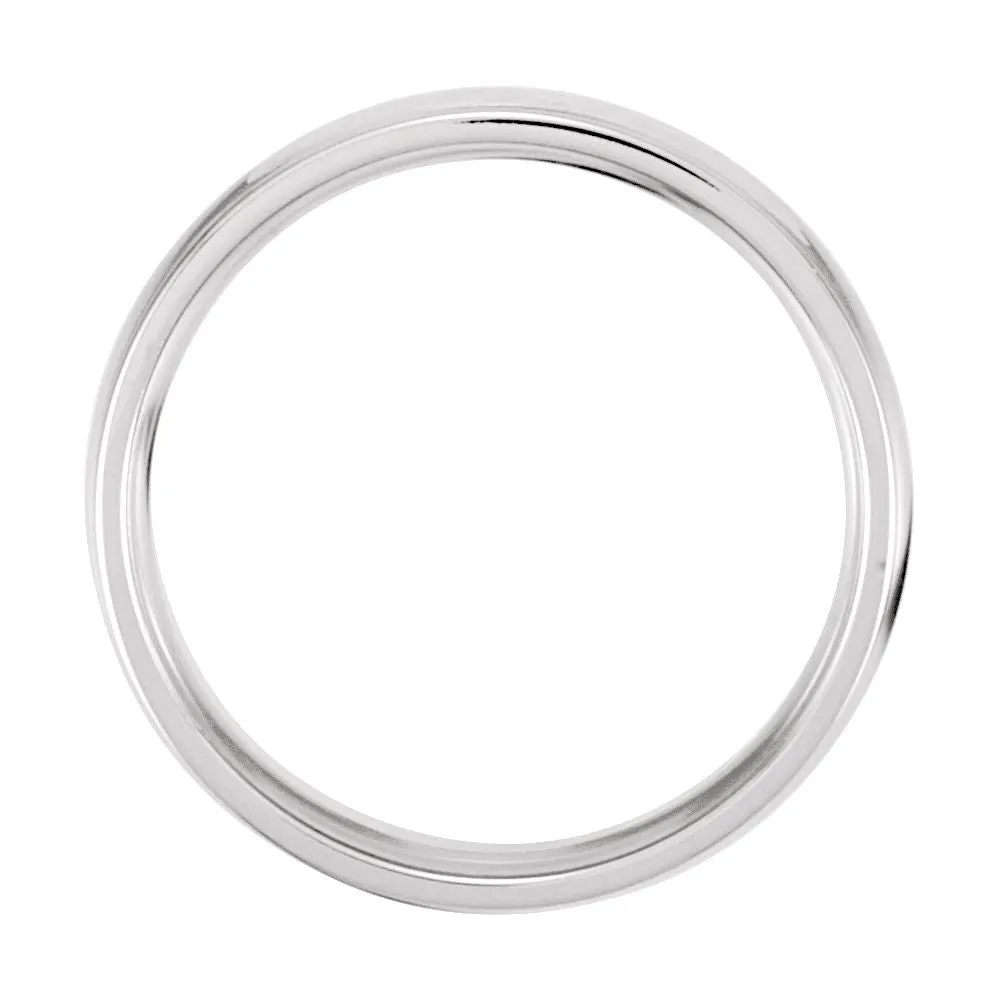 14K Yellow & White 6mm Comfort-Fit Band Size 6