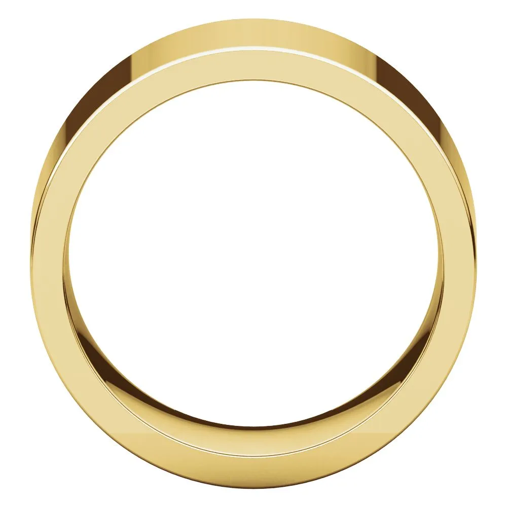 14k Yellow Gold 10mm Flat Comfort Fit Band, Size 7