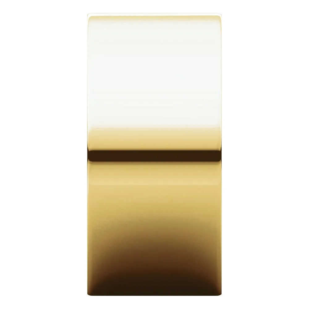 14k Yellow Gold 10mm Flat Comfort Fit Band, Size 7