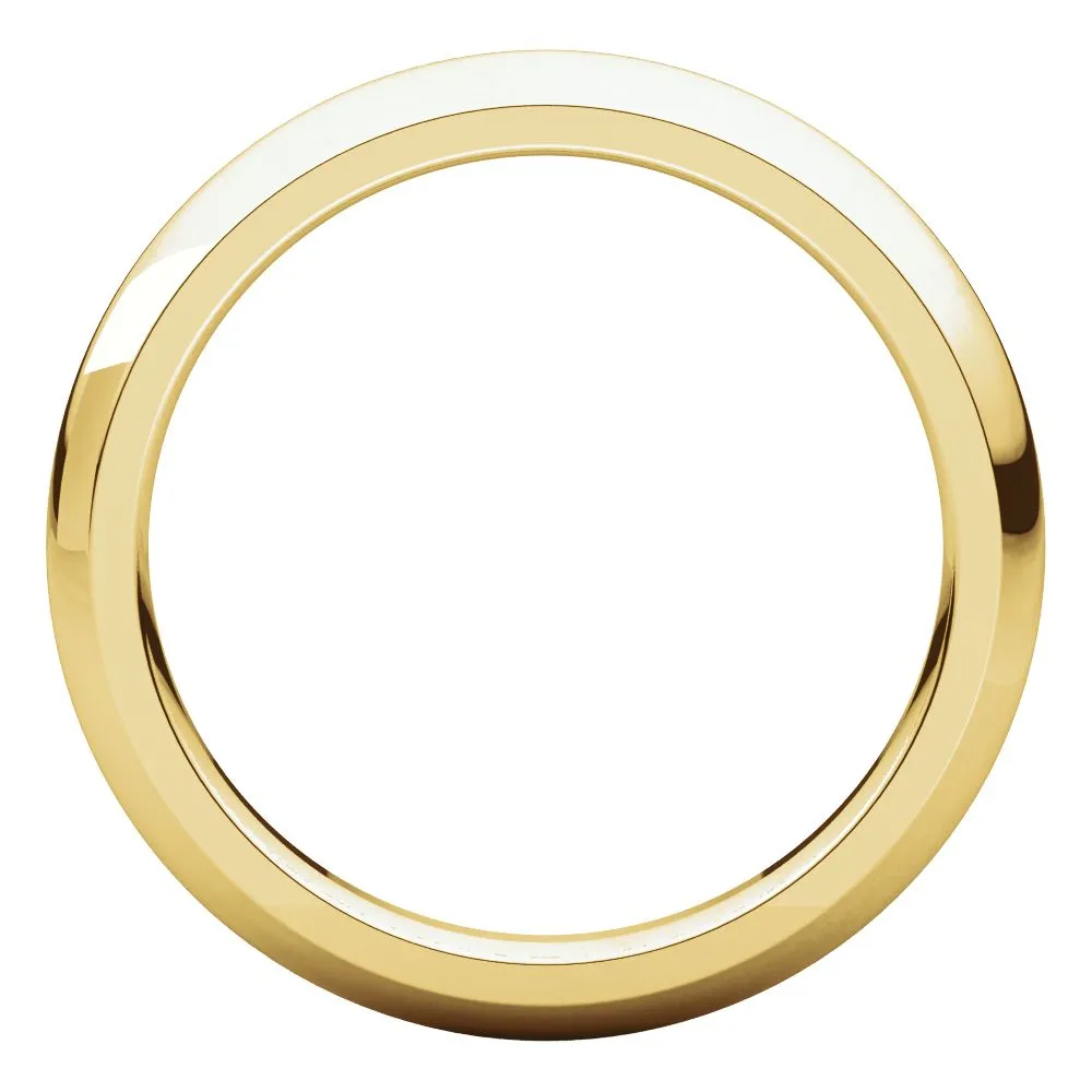 14k Yellow Gold 3mm Comfort Fit Band, Size 12