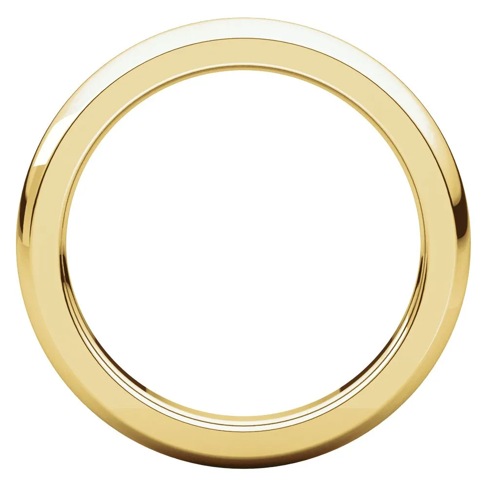 14k Yellow Gold 3mm Heavy Comfort Fit Band, Size 8.5
