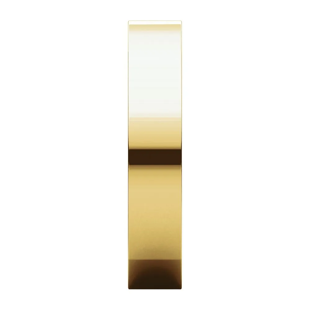 14k Yellow Gold 4mm Square Comfort Fit Band, Size 11