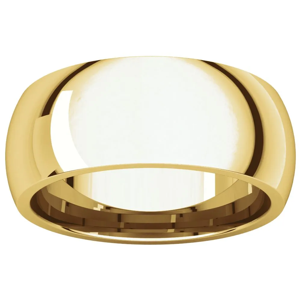 14k Yellow Gold 8mm Comfort Fit Band, Size 11.5
