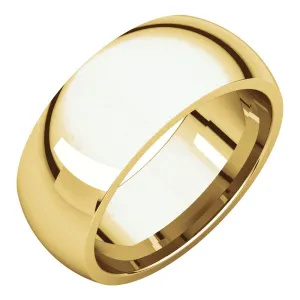 14k Yellow Gold 8mm Comfort Fit Band, Size 11.5