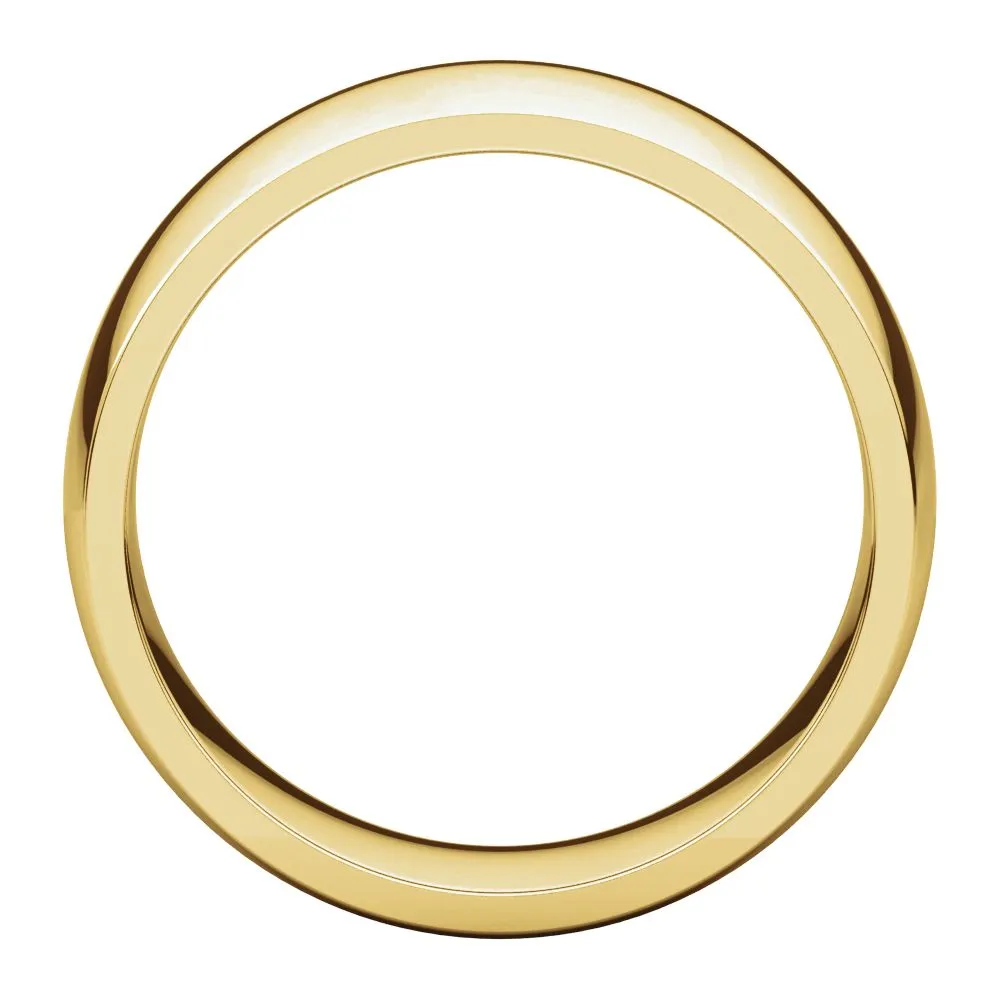 14k Yellow Gold 8mm Light Comfort Fit Band, Size 11