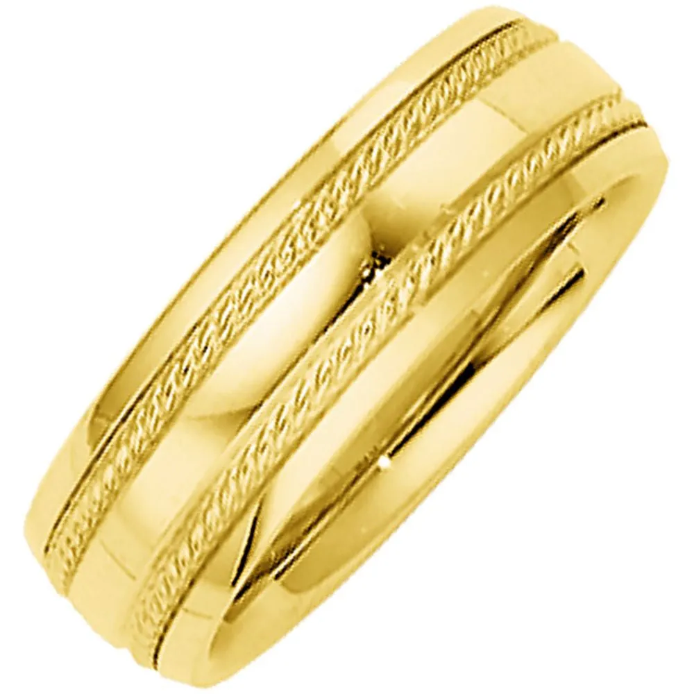 14k Yellow Gold Comfort-Fit Band, Size 7