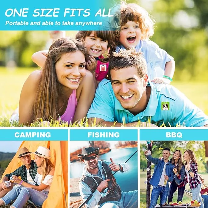 18 Pack Mosquito Repellent Bracelets with 60 Pack Mosquito Patches, DEET-Free Insect & Bug Repellent Wrist Bands for Kids & Adults Outdoor Camping Fishing Traveling