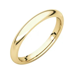 18k Yellow Gold 2.5mm Comfort Fit Band, Size 5.5