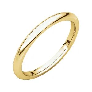 18k Yellow Gold 2mm Comfort Fit Band, Size 7