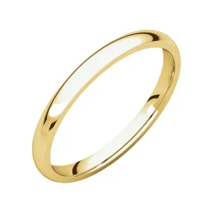 18k Yellow Gold 2mm Light Comfort Fit Band, Size 4