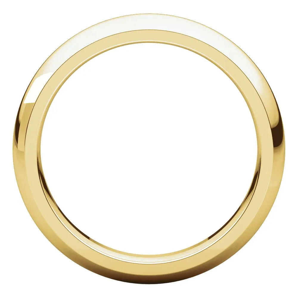 18k Yellow Gold 4mm Comfort Fit Band, Size 10