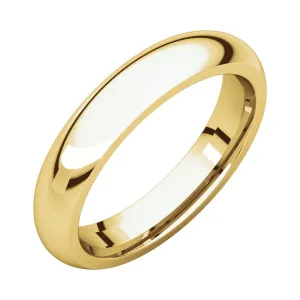 18k Yellow Gold 4mm Comfort Fit Band, Size 10