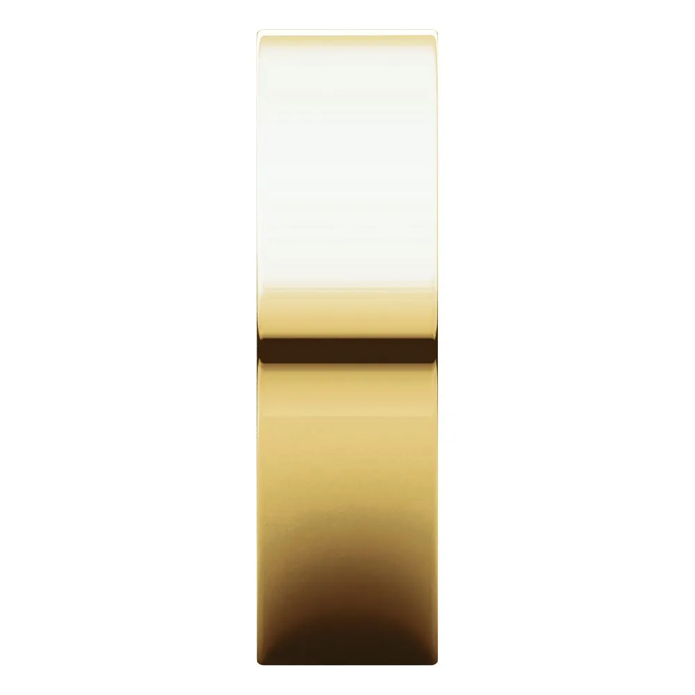 18k Yellow Gold 6mm Flat Comfort Fit Band, Size 11