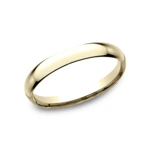 18K Yellow Gold Regular Dome Comfort Fit 2.5 Wedding Band Ring