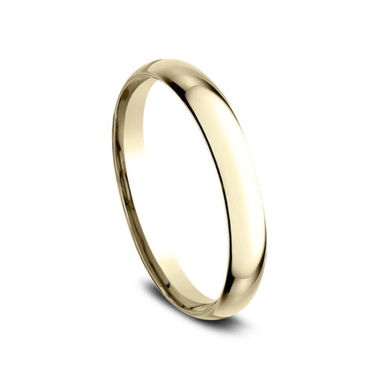 18K Yellow Gold Regular Dome Comfort Fit 2.5 Wedding Band Ring