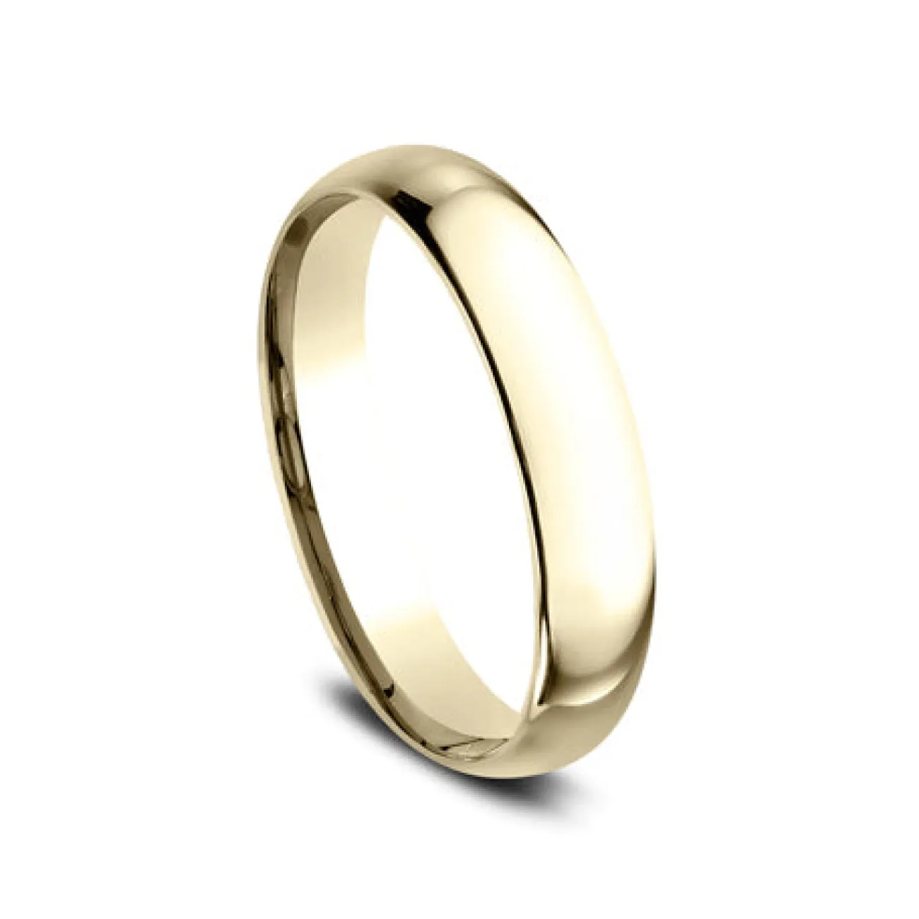18K Yellow Gold Regular Dome Comfort Fit 4.0 Wedding Band Ring