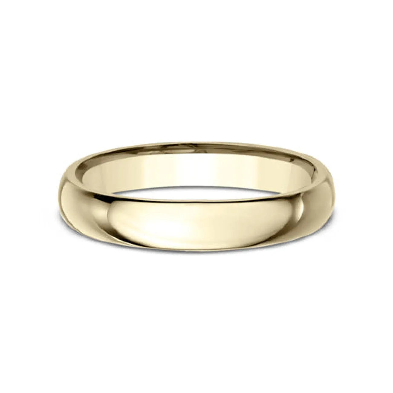 18K Yellow Gold Regular Dome Comfort Fit 4.0 Wedding Band Ring