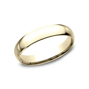 18K Yellow Gold Regular Dome Comfort Fit 4.0 Wedding Band Ring