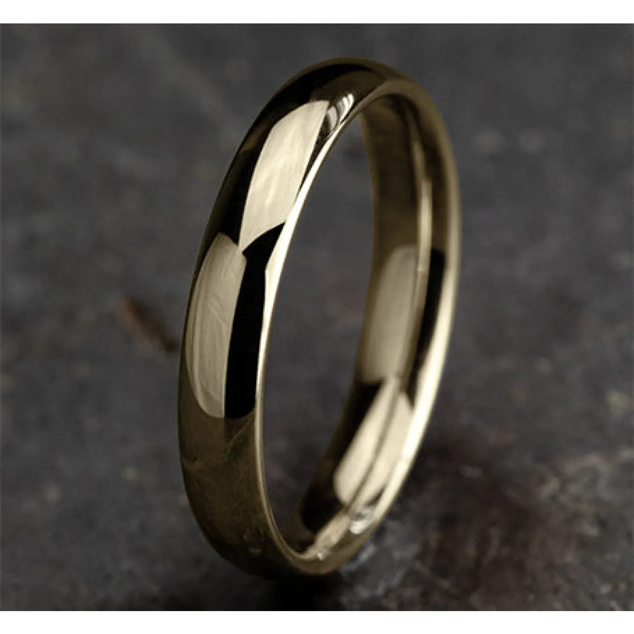 18K Yellow Gold Regular Dome Comfort Fit 4.0 Wedding Band Ring