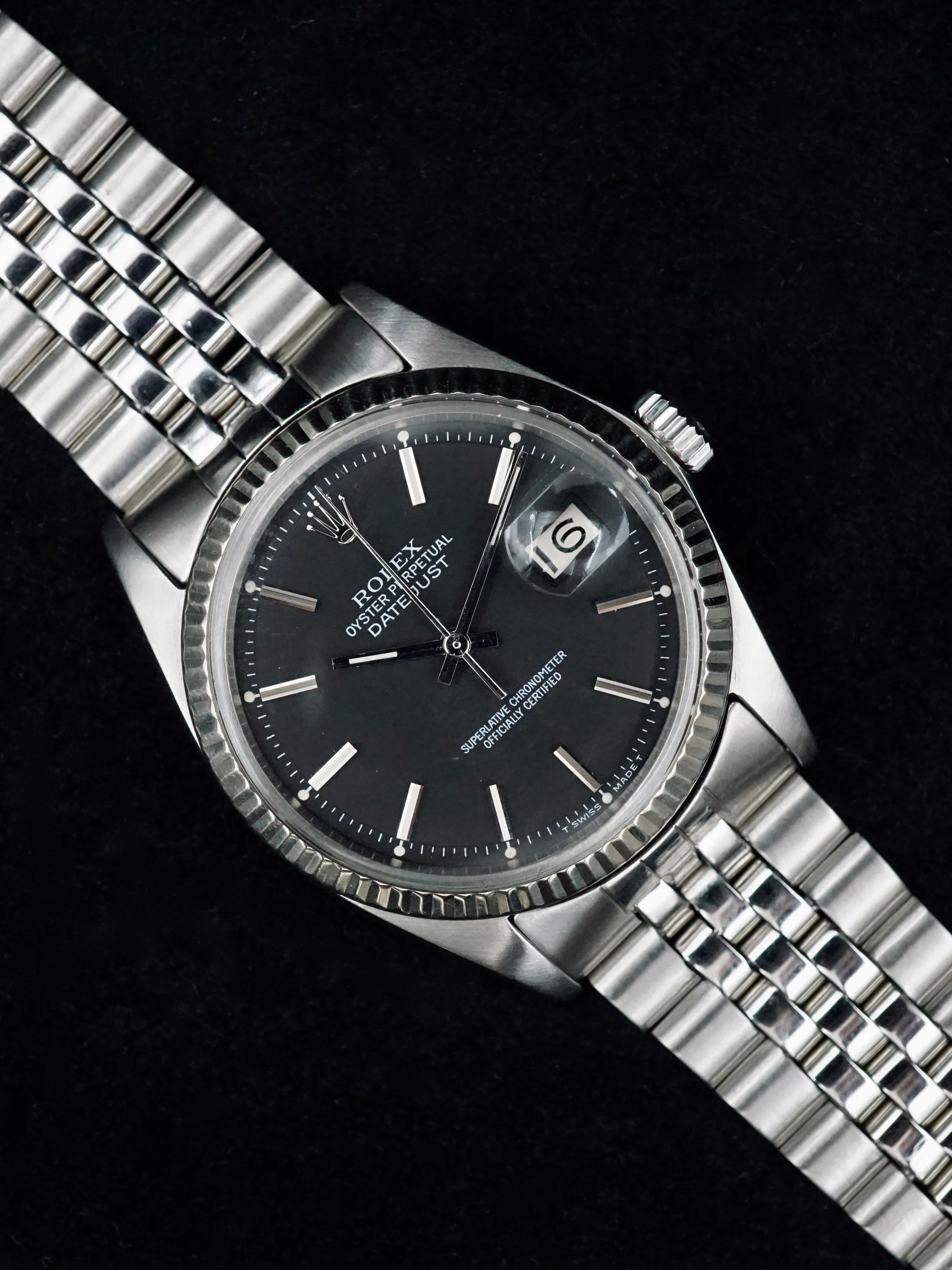 1966 Rolex Datejust Matte Black Dial (Ref. 1601)