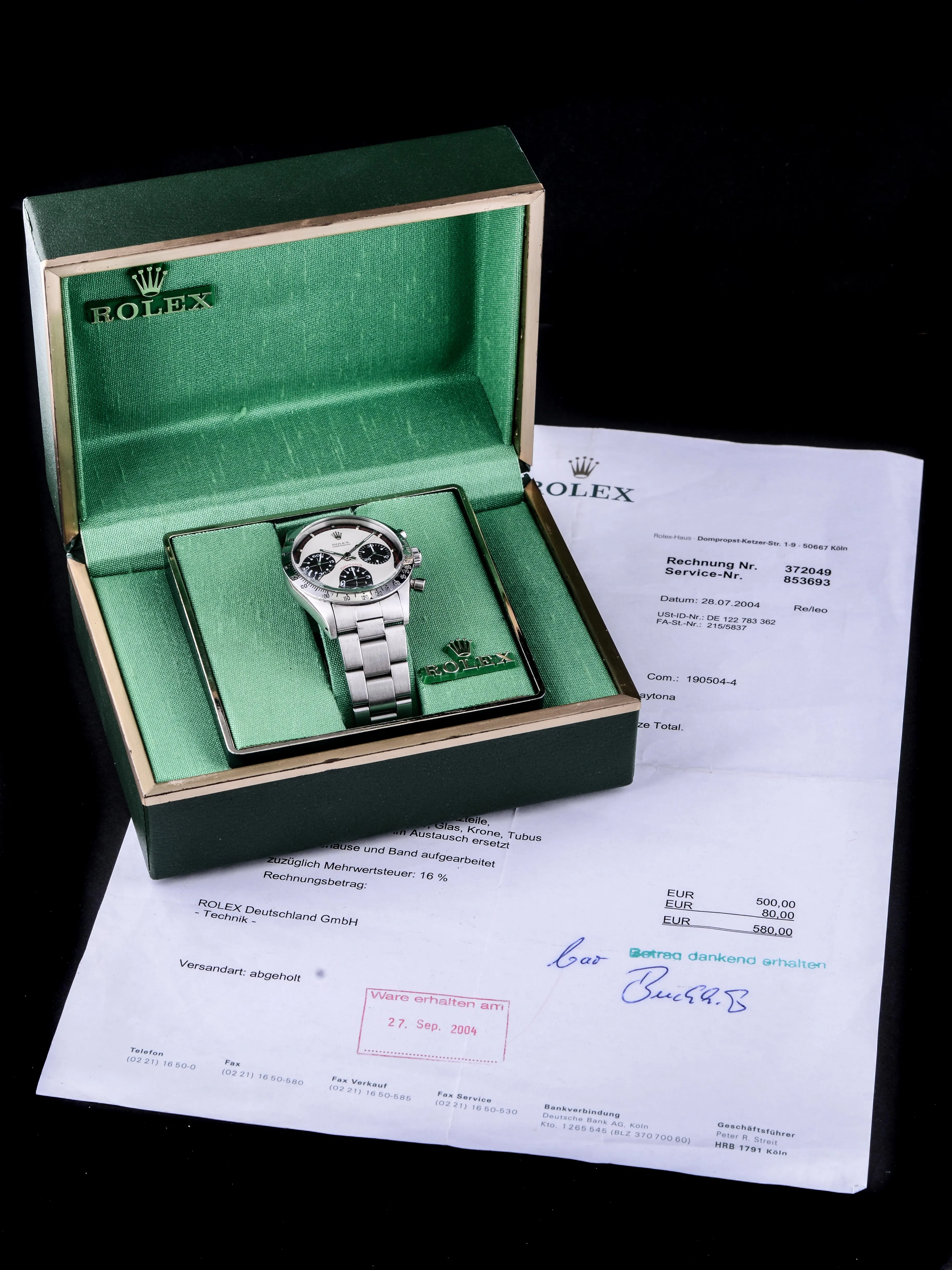 1968 Rolex Daytona 6239 "Paul Newman Exotic Dial" W/ Box and Rolex Service Papers