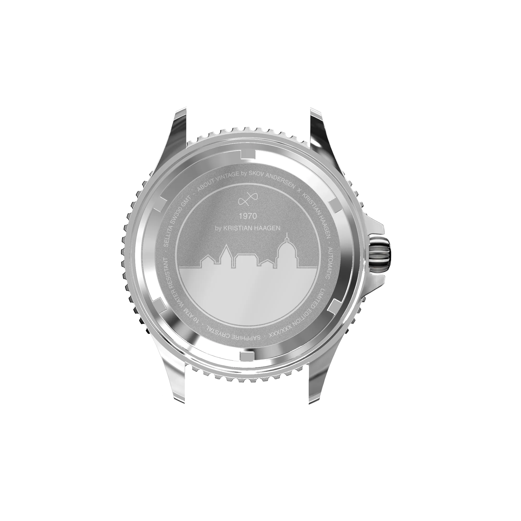 1970 Haagen GMT Automatic, Steel / Burgundy - Swiss Made